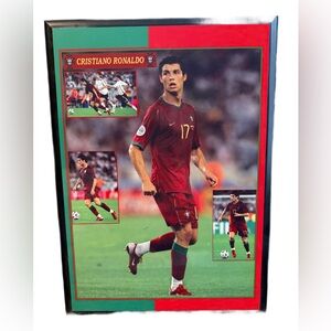 Vintage Cristiano Ronaldo Photo Print Wood Wooden Wall Decor Plaque